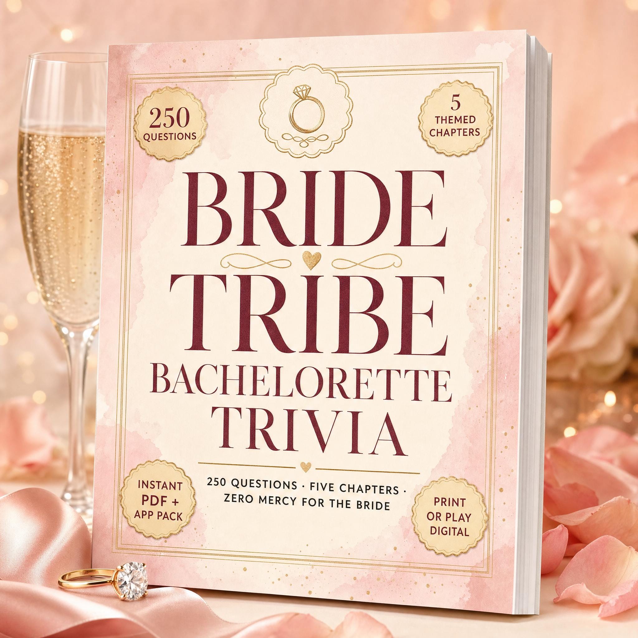Bachelorette Trivia Game| 250 Questions| Weddings Celebrity Couples Love & Wedding Films| Hen Party| Instant Download PDF