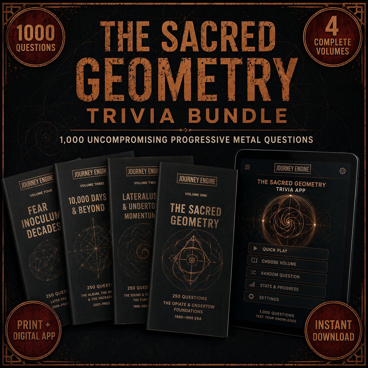 Sacred Geometry Progressive Metal Trivia | 1,000 Questions on an Iconic Alternative Metal Band | 4 Volumes | Rock Fan Quiz